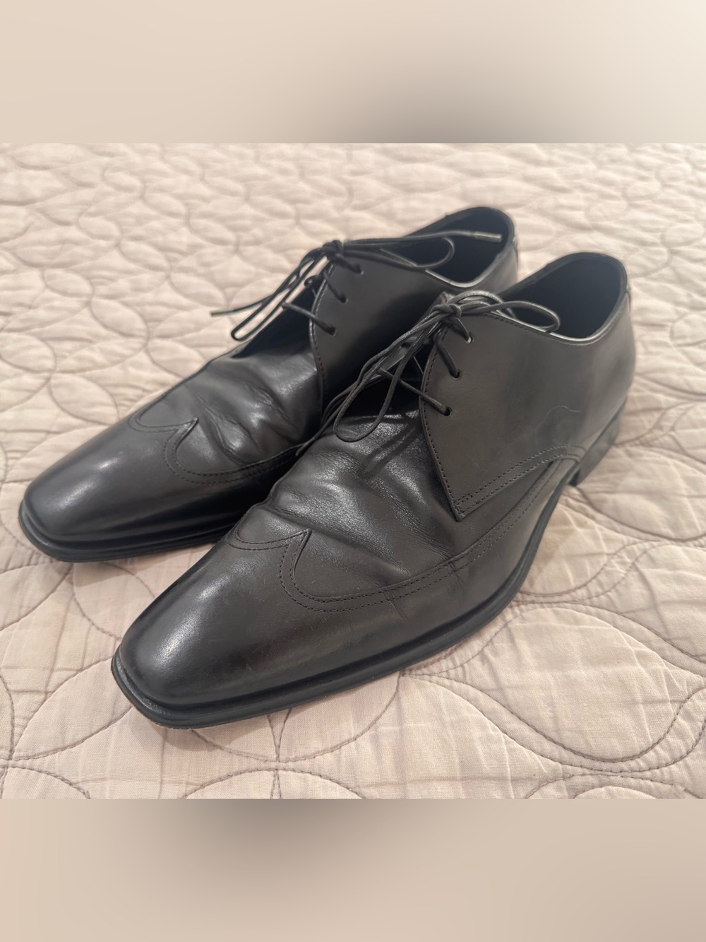 Hugo Boss Made in Italy Black Leather Dress Shoes – Size 8 / UK 7